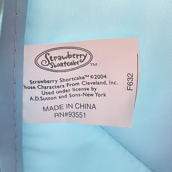 Vintage 2004 Strawberry Shortcake Backpack & Coin Pouch Kids School Bag Flowers - Picture 7 of 14